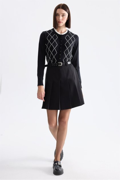 Ekol Belted Pleated Mini