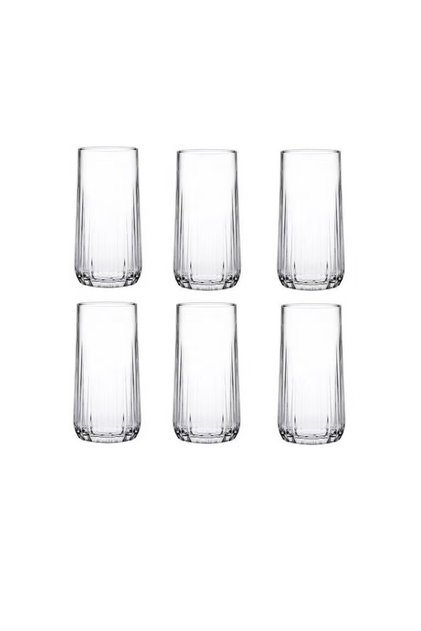 6-Piece Nova Long Tumbler Set 360 cc Clear
