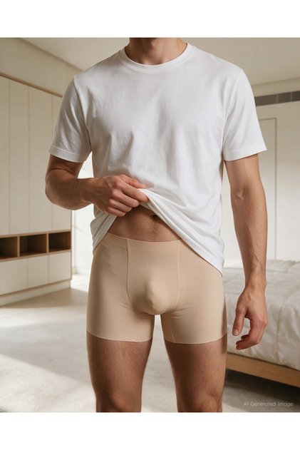 Men's Ten Spandex High Stretch Fabric, Seamless, Smooth, Light and Soft Boxer