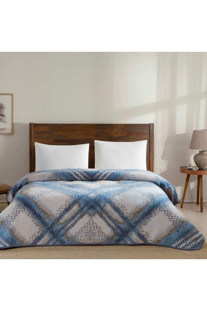 Gatsby Polyester Single Blanket Blue