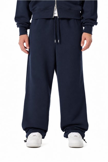 Winter Cotton Lined Premium Adjustable Cuffed Baggy Sweatpants - E236