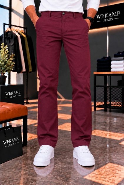 Men's Regular Fit Comfortable Cut Fabric Trousers