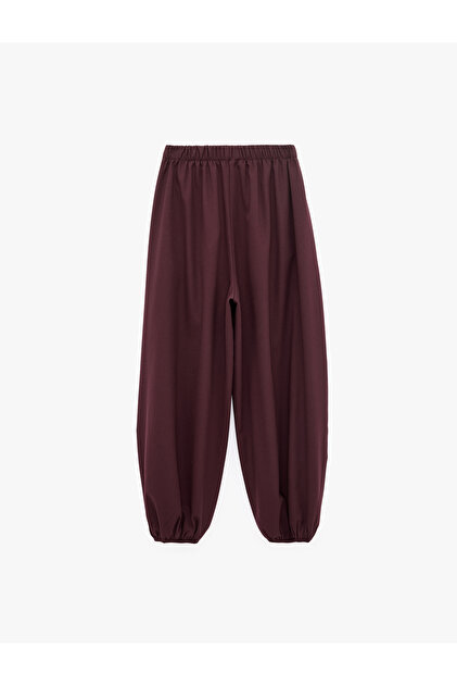 Comfortable Fit Pocketed Balloon Form Elastic Waist Shalwar Trousers