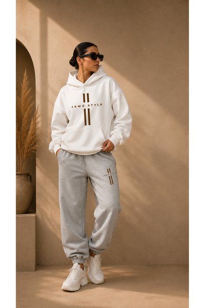 Design Printed Embossed Hooded Oversize Sweet-Sweatshirt Premium Set