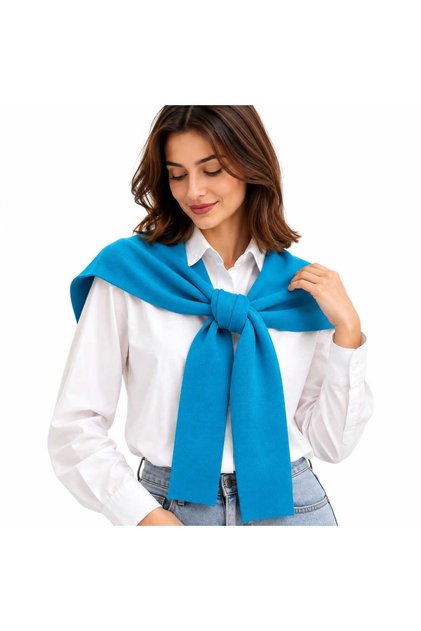 Women's Knitwear Shoulder Shawl – Tie-On, Dual Use, Stylish and Modern Design