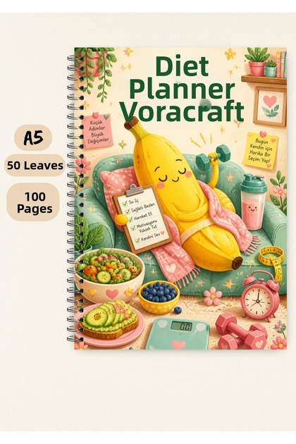 Diet Planner Notebook A5 50 Sheets 100 Pages Wire Spiral Dy00004