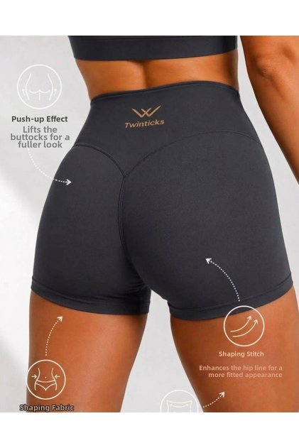 Women's High Waist Tummy Control Push up Shorts Leggings Yoga Pilates Fitness