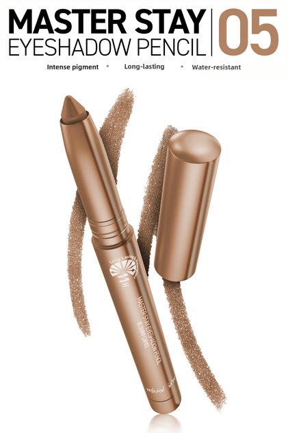 Waterproof 11 Hour Lasting Intense Pigmented Creamy Eye Pencil Shadow - Master Stay 05 Shiny Camel