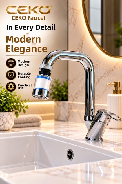 Corner Sink Faucet with Cotton Filter – Purified Sink Faucet – Filtered Water Faucet – Chrome