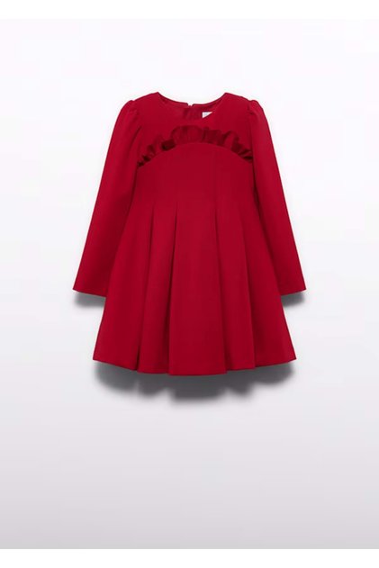 Girl's Plain Red Dress