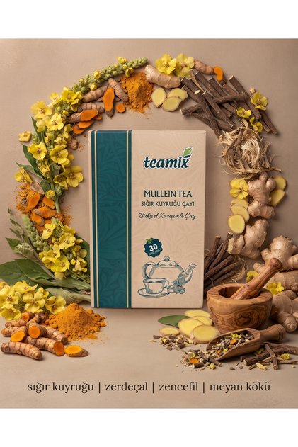 Mullein Tea Sığır Kuyruğu Bitki Çayı 30 Süzen Poşet (Numune Hediyeli)