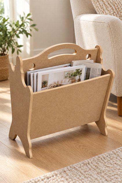 Ahşap Boyanabilir Gazetelik 40x21x41