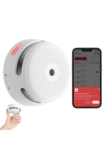 Akıllı Duman Dedektörü XS01-M,RF SBS50 Baz Istasyonu ile Wi Fi desteği( 1 Ad XS01-M ) Home Security App ile Uyumlu