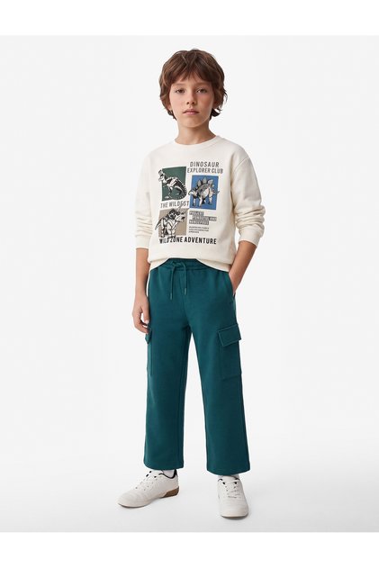 Elastic Waist Pocketed Wide Leg Sweatpants