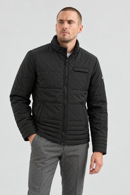 Men'S, Zippered, Pocketed, Quilted Padding, Water and Wind Resistant, Jacket-Coat 24Usec06