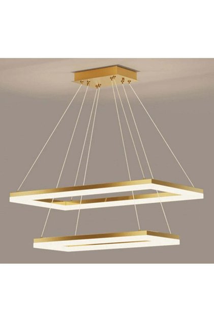 Plafonieră LED pătrată 100 × 50 cm, cu WiFi și telecomandă, auriu