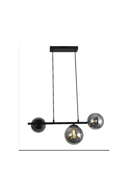 Candelabru de tavan din sticlă fumurie, cu 3 becuri E27, 60 x 80 x 29 cm