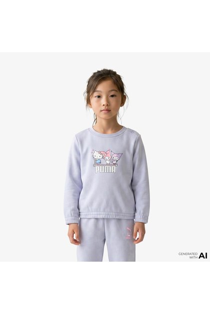 طقم بدلة رياضية رمادية للأطفال من X Hello Kitty & Friends