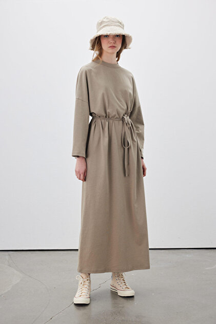 Oversize Long Casual Dress Mink
