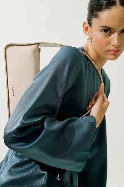 Reny Patent Leather Bag Cream