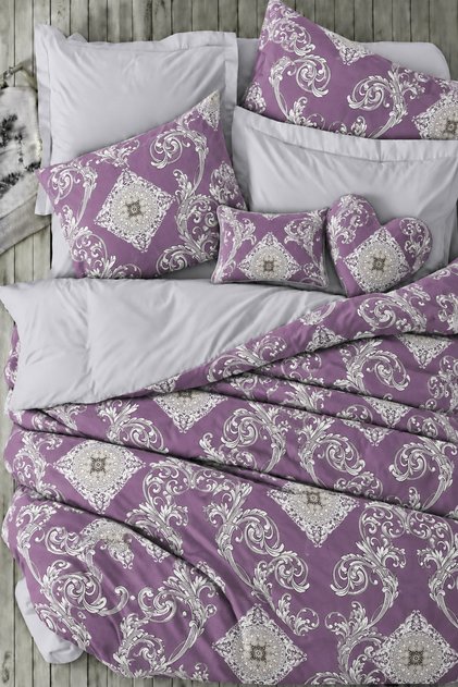 Elastic Sheet Duvet Cover Set Double Size Hanedan Rose Dried