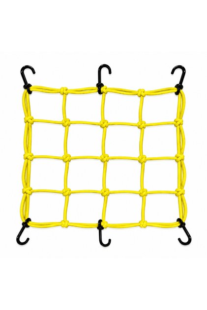 MOTOSİKLET KASK FİLESİ [ AHTAPOT ] SARI 6 KANCALI 35 x 35 cm