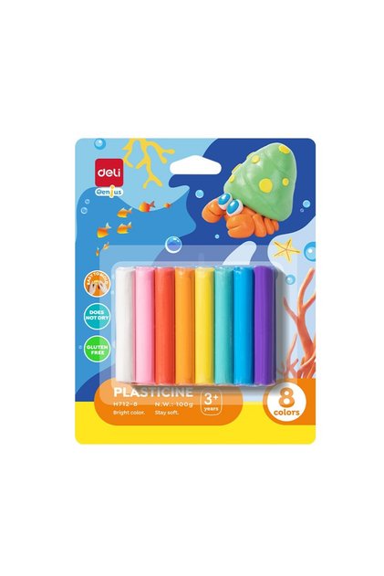 Plastilină 8 Culori 100g