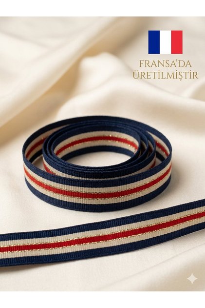French Sim Detailed Striped Grosgrain -15Mm-10 Meters