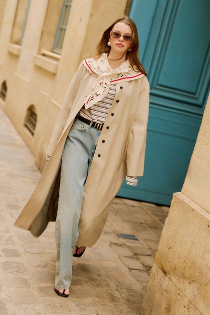 Anna Oversize Trench Coat Sand