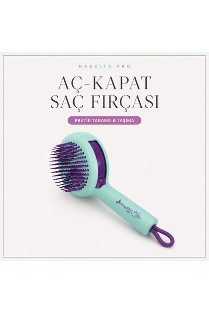 Open - Close Hair Brush Green - 50