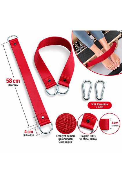 Reformer Ayak Kayışı - Reformer Pilates Ayak Sabitleme Kemeri - Reformer Foot Straps