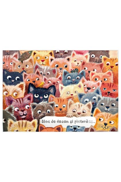 Bloc de desen Aperta, Multicolor Pufosenii, A3, 250g