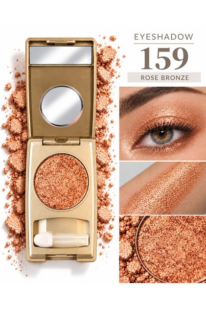 Metalik Bronz, Işıltılı Toz Göz Farı -Metallic Bronze Eyeshadow No:159