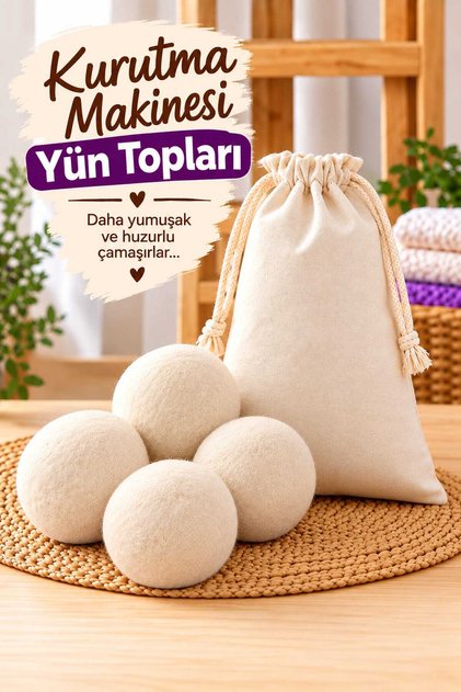 Yün Kurutma makinesi topu 4 adet adet keseli