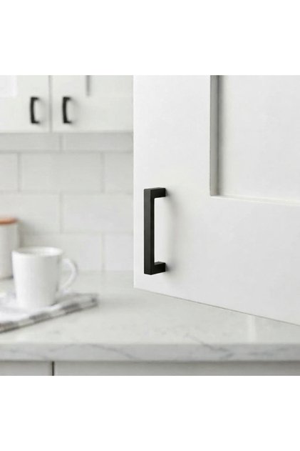 Aluminum Bridge Black 96 mm Handle Luxury Country Kitchen Furniture Cabinet Drawer Handle