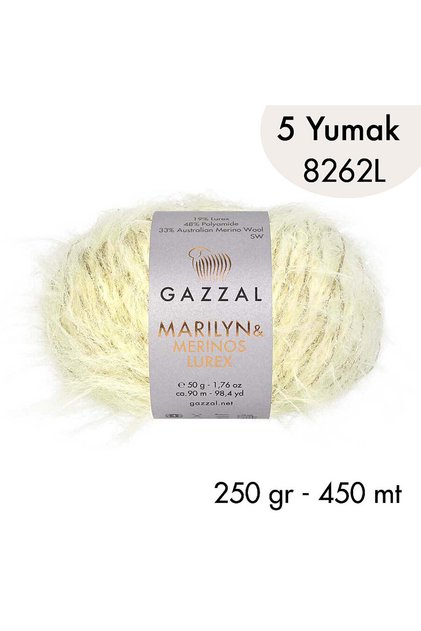 Marilyn & Merinos Lurex 8262 L- 5 Yarns 250 Gr