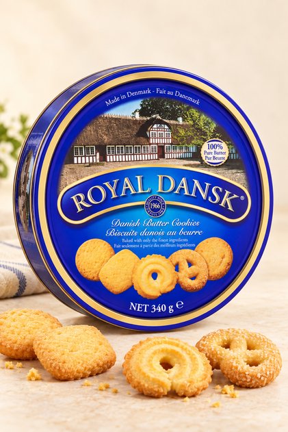 Danimarka Terayağlı Kurabiye 340 G İthal Ürün, Metal Kutu.