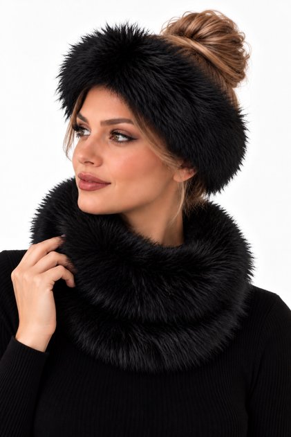 Lolita krznena bandana i set ovratnika (sa elastičnim leđima)