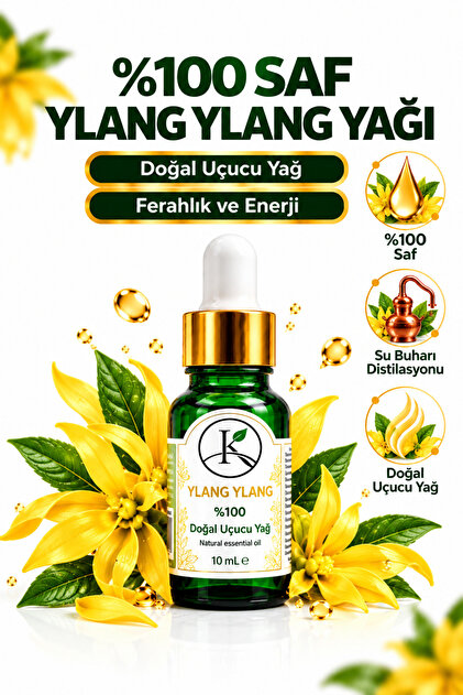 Ylang Ylang Essential Oil 10ml 100% Pure and Natural with Glass Dropper (Ylang Ylang Essential Oil)