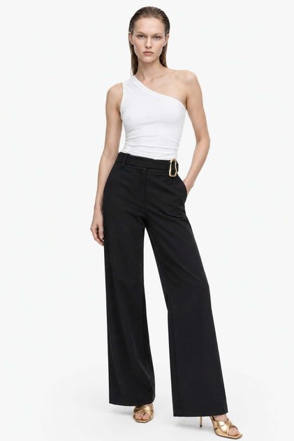 High Waist Belt Detailed Palazzo Pants
