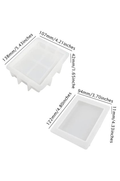 White 1 Pcs Book Shape Storage Box Mold,Diy Crystal Epoxy Storage Jar Silicone Mold With Lid, For Ho