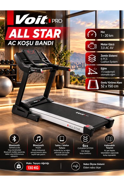Pro Allstar Koşu Bandı - Bakım Gerektirmeyen Ac Motor