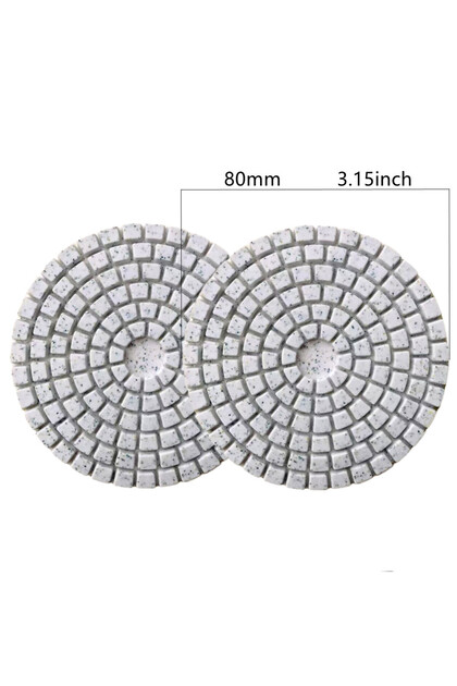 2Pcs-80mm 125 type 50Grit ceramic tile edge grinding disc M14 angle grinder dry polishing marble por