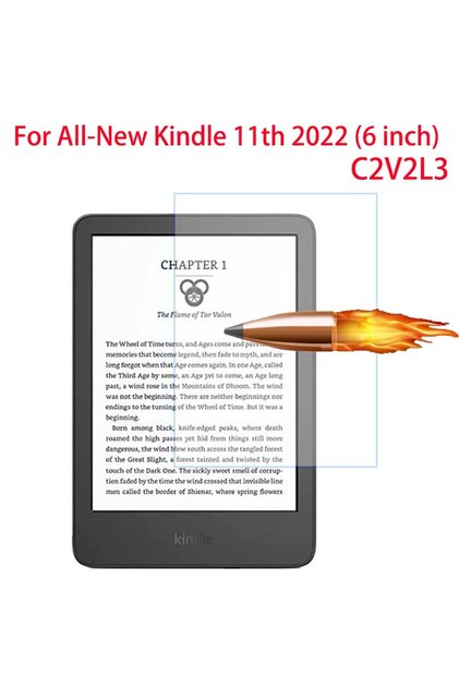 واقي شاشة من الزجاج المقوى 9H لجهاز Kindle 11th 2022 مقاس 6 بوصات لجهاز Kindle 11th Generation C2V2L3 مقاس 6 بوصات