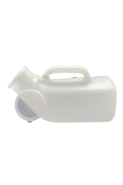 APWIKOGER White 1200ml Urinals for Men Spill Proof Male Urinal Plastic Portable Urinal with Lid for