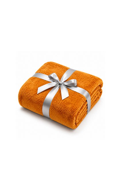 Sherpa Blanket - Double (200x220) - Orange Soft, Cozy, Throw Blanket