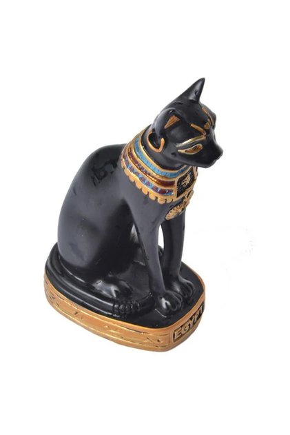 Black Cat Statue Ornament Egyptian Cat Figurine Statue Decoration Vintage Cat Goddess Statue Home Ga