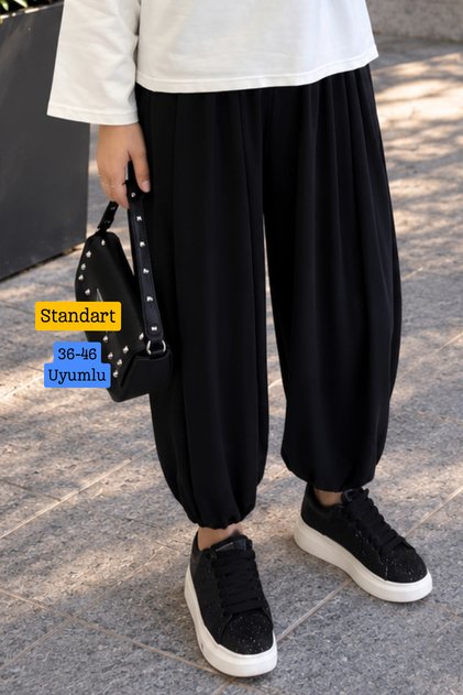 Women's Seasonal Cupra Pique Fabric Elastic Waist Shalwar Trousers 374 - Premium Series