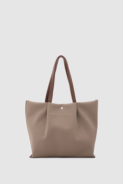 Agenda Compartmented Shoulder Bag Mink