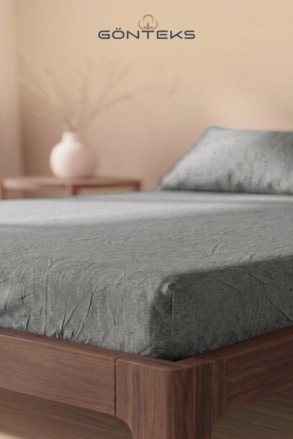 طقم ملاءات قطنية مطاطية مفرد/مزدوج